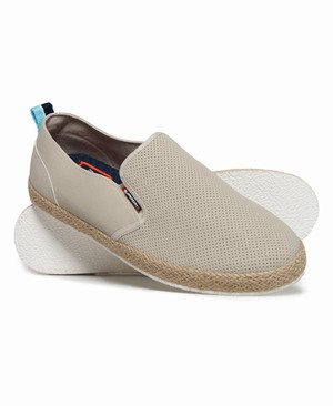 Superdry Hybrid Slip On Espadrilles Férfi Cipő Fehér | TEIQZ4186